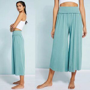 Free people willow wide leg pant green blue XS / S pants gaucho teal